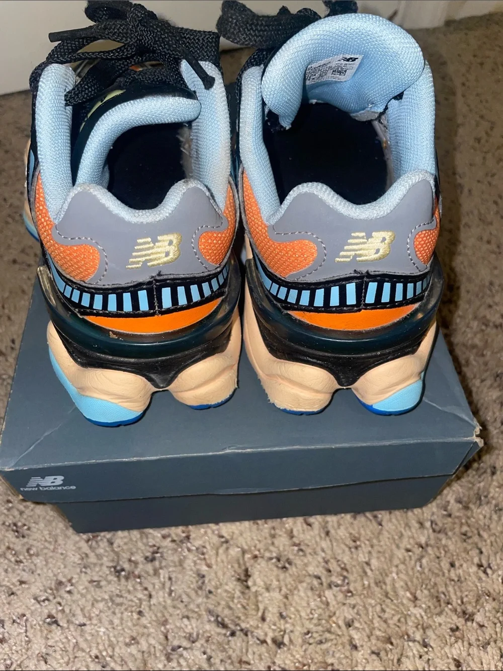 New Balance Kids Orange, Blue & Black Athletic Sneakers